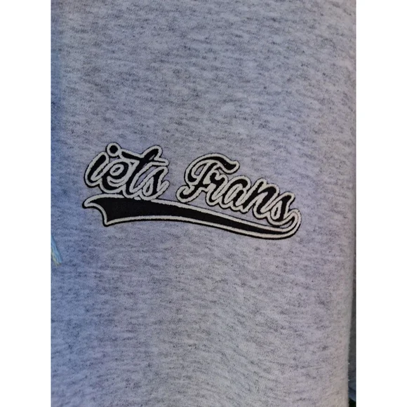 Iets Frans...Script Unisex Gray Full-Zip Hoodie Sweatshirt M EUC - Picture 5 of 14